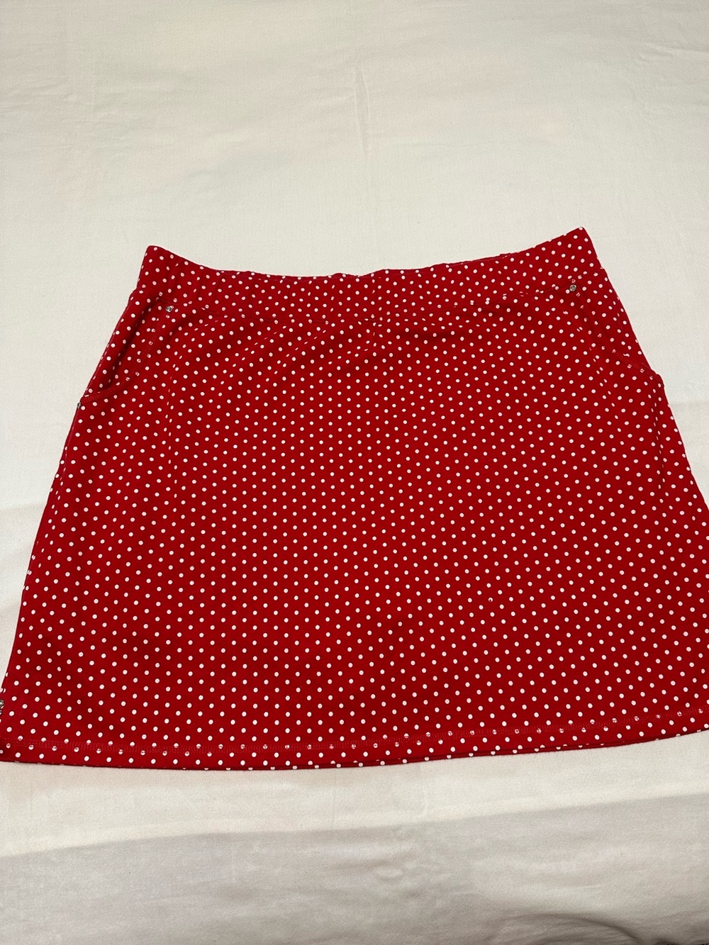 Quacker Factory Red Polka Dot A-Line Skort